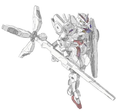 A drawing of the Gundam Calibarn from "The Witch from Mercury"